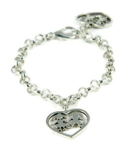 �y���������z�C�^���A���@�u���X���b�g�@�y���_���g�u���X���b�gbracciale con ciondoli a cuore con bambini portafortuna