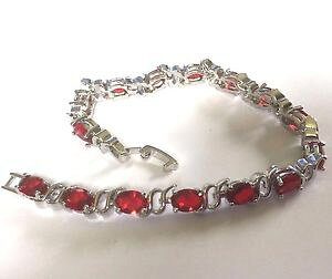 yzC^A@uXbg@K[lbgbhI[okzCgS[hVo[JtXgb rosso granato ovale 18k oro bianco riempito i collegamenti dargento 75 bracciale boxd plu