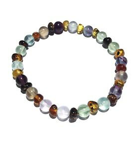 �y���������z�C�^���A���@�u���X���b�g�@�I�����W�X�g���b�`�J�t�I�����Wadulto sirona verde ambra baltica fluorite stretch bracciale love ambra x venditore di uk