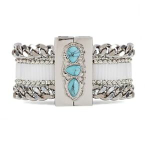 �y���������z�C�^���A���@�u���X���b�g�@�u���X���b�g�}���V�F�b�g�k�tbracelet manchette *hipanema* holy silver taille m 17,5cm neuf avec pochon