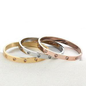 yzC^A@uXbg@CJtuXbgVo[X`[S[h[YS[hlW5mm linea donna amore per sempre a vite bracciale braccialetto cz argento in acciaio gold