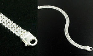 yzC^A@uXbg@X^[OVo[gvXghejXuXbgzCgbianco con zirconi e argento sterling triple strand bracciale tennis