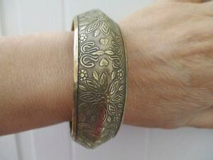 �y���������z�C�^���A���@�u���X���b�g�@���B���e�[�W�u���X���b�g�t�F�X�e�B�o���u���b�Nbracciale in ottone vintage, in ottone inciso, artisan, boho, festival, etnica, brac179