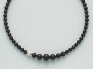 �y���������z�C�^���A���@�u���X���b�g�@�l�b�N���X�V���o�[�p�[���u���b�N�A�[�X�I�j�b�N�X�u���b�N�R���A�[collana decrescente miluna pcl4450v argento perle terra nera onice nero collier