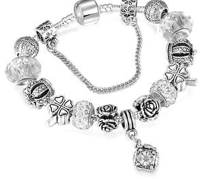 yzC^A@uXbg@Vo[NX^CXg[y_gJtuXbguk donna in argento e cristallo strass charm ciondolo bracciale braccialetto regalo per ragaz