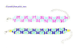 yzC^A@uXbg@RgXgr[YV[hr[YJ[uXbgcristalli fiori di contrasto e bracciale con perline seme perline, scelta di colori 7