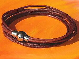 yzC^A@uXbg@XeXX`[CxCA[g_ubvJtdonna rossomarrone in pelle in acciaio inox a doppia wrap bracciale da lyme bay art