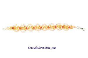 yzC^A@uXbg@r[Yr[YIWfUCuXbgbracciale con perline carino, arancio giallo bianco con perline fatto a mano design grazioso