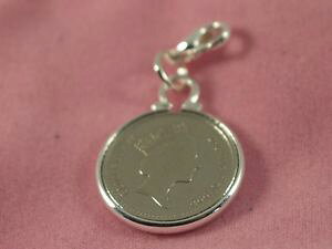 yzC^A@uXbg@Vo[yXRCuXbgy_gnOAbv25th argento matrimonio vince cinque pence 5p moneta braccialetto con ciondolo pronto da append