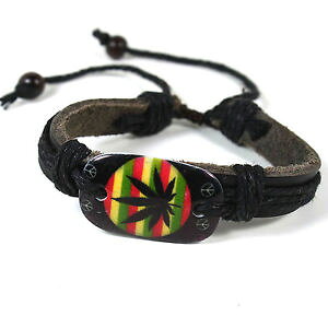 yzC^A@uXbg@JtW}CJqbs[{uQGuXbgrasta pelle polso polsino jamaica one love bracciale da hippy bob reggae irie