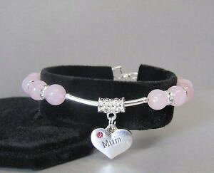 yzC^A@uXbg@[YNH[cr[Y`[u}}~[uXbgquarzo rosa bracciale con perline tubo mamma, zietta, figlia, sorella, ecc bel regalo