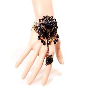 �y���������z�C�^���A���@�u���X���b�g�@�m���[���h�t�@�����[�h�t�����Xbraceletbague noir de crateur pour femme,hand made,tendance,mode,france