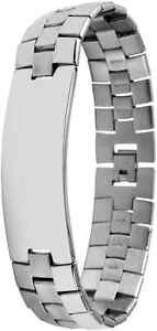 �y���������z�C�^���A���@�u���X���b�g�@�v���[�g�A�����Q���X�e�����X�A�N�Z���g�u���X���b�gaccento uomo bracciale in acciaio inox con incisione piastra antiallergene