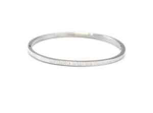 �y���������z�C�^���A���@�u���X���b�g�@�u���X���b�g�t�B�����b�Z�[�Wbc2302f bracelet jonc fin acier argent avec message impossible nest pas f
