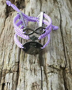 �y���������z�C�^���A���@�u���X���b�g�@�J�t�����[�X�N���[�o�[���C���b�Ndiy bracciale armkette infinity, svincolo a quadrifoglio e keep calm lill antracite nuovo pp