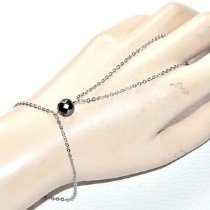 �y���������z�C�^���A���@�u���X���b�g�@�u���X���b�g�����O�X�e�����X�X�`�[���V���o�[�w�}�^�C�gcatenella mano braccialetto anello acciaio inossidabile colore argento ematite