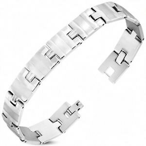 yzC^A@uXbg@XeXX`[}bgnuova inserzionebracciale da uomo in acciaio inossidabile finitura opaco 21 cm x 13 mm