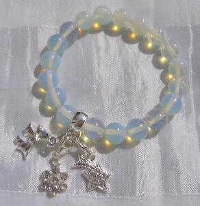 �y���������z�C�^���A���@�u���X���b�g�@�u���X���b�g�I�p�[���I�p�[��1 bracelet semiprecieux opale amp; 3 charms argentes elastique 1519cm opal