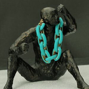 yzC^A@uXbg@uXbgA[fRO^[RCYobNbracelet dor art deco gros chaine maille email turquoise vert fonc retro ct1