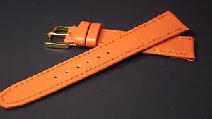 �y���������z�C�^���A���@�u���X���b�g�@�u���X���b�g�~���I�����Wbracelet montre en 18mm cuir de veau orange