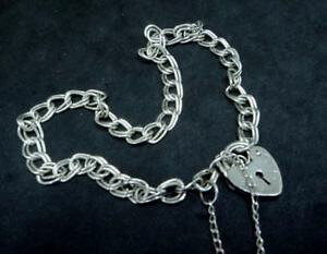 yzC^A@uXbg@uXbgX^[OVo[X_uGbWNbracciale con charm in argento sterling slim bordo doppio link 45g 185cm chiusura cuore b