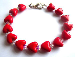 yzC^A@uXbg@nhChn[gToeB[mXtXL[NX^uXbghandmade cuore rosso san valentino bracciale con cristalli swarovski gratuito regalo