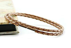 yzC^A@uXbg@U[X^[OVo[uXbg_ubvda uomodonna 3mm intrecciato di pelle e argento sterling braccialedouble wrapnaturale