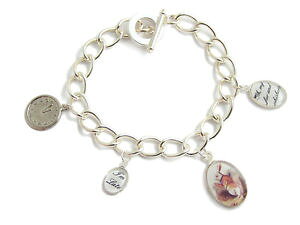 yzC^A@uXbg@ETMVo[uXbgEHb`EHb`AXalice nel paese delle meraviglie in ritardo coniglio fascino argento bracciale orologio watch mad