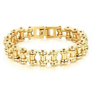 �y���������z�C�^���A���@�u���X���b�g�@�u���X���b�g�o�C�J�[�`�F�[���X�e�����X�X�`�[���`�F�[�����[�V�����S�[���f���o�C�Nbraccialetto biker a catena uomo acciaio inossidabile catenella moto bici dorat