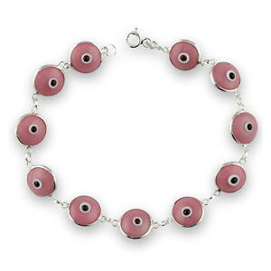 �y���������z�C�^���A���@�u���X���b�g�@�o�b�`�s���N�J�tlotto allingrosso argento sterling 925 malocchio rosa 10mm bracciale