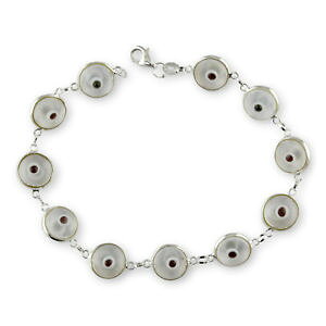 �y���������z�C�^���A���@�u���X���b�g�@�o�b�`�N���A�J�tlotto allingrosso argento sterling 925 malocchio trasparente 10mm bracciale