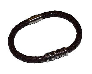 yzC^A@uXbg@X`[gCo_[NuEuXbgtribale acciaio 225 cm marrone scuro in pelle intrecciata braccialetto