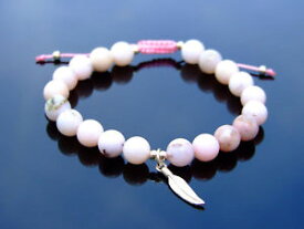 【送料無料】イタリアン　ブレスレット　ピンクオパールスターリングシルバーカフopale rosa argento sterling piuma naturale gemstone bracciale 69 dedicarmi al macram siste