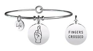 �y���������z�C�^���A���@�u���X���b�g�@�u���X���b�g�X�`�[���V���{��kidult bracciali acciaio symbols dita incrociate buona fortuna 731371
