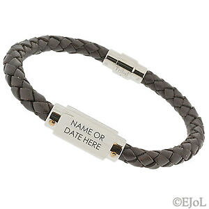 �y���������z�C�^���A���@�u���X���b�g�@�J�X�^���u���E�����U�[�J�t���b�vda uomo marrone personalizzata incisa 6mm cuoio europeo avvolgi il bracciale sacchetto regalo