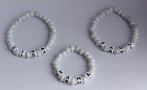 yzC^A@uXbg@JtJX^zCgr[YuXbg3x bracciale famiglie bracciale perle bracciale con nome desiderio personalizzato * bianco *