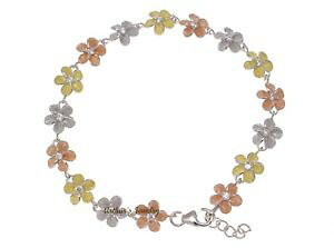 yzC^A@uXbg@X^[OVo[nCAvAuXbgargento sterling 925 tre colori hawaiano plumeria bracciale fiore 8mm 178cm
