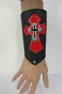 yzC^A@uXbg@ubN}^A[^CJtin pelle uomo nero grande metallo rosso braccio cravatta bracciale motociclista