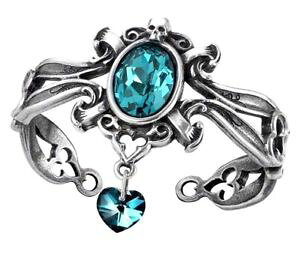 �y���������z�C�^���A���@�u���X���b�g�@�N���X�^���X�J���J�tthe dogaressas last love decorativo bracciale acqua cuore di cristallo teschio