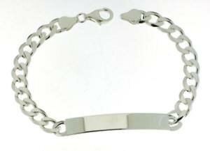 yzC^A@uXbg@\bhVo[^uXbgbracciale in vero argento massiccio 925 placca incisione targa regalo uomo 6 mm