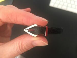 yzC^A@uXbg@obNJtVo[v[gvendita 50 rrp 190 vita fede neri in pelle fibbia bracciale silver plate di piccole dimensioni