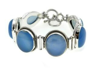 �y���������z�C�^���A���@�u���X���b�g�@�J�targento sterling grande blu calcedonio gemma bracciale