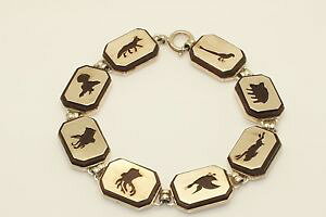 yzC^A@uXbg@re[WrN^[}C[Vo[pluXbgrare vintage victor mayer 935 argento e pannelli in legno animale bracciale
