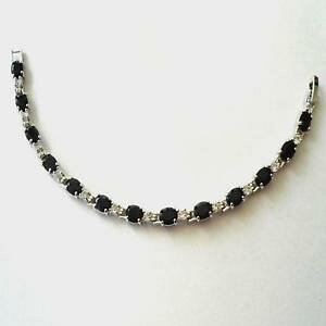 yzC^A@uXbg@ejXuXbgVo[J[bracciale tennis donna colore argento zirconi ovali neri e bianchi 18,5 cm 47 a