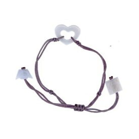 【送料無料】イタリアン　ブレスレット　ブレスレットクールヒスイブランkanikan bracelet coeur plat jade blanc bijou artisanal