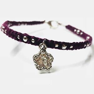 �y���������z�C�^���A���@�u���X���b�g�@�u���X���b�g�R�g��bracelet pendentif strass macram coton perles mtal argent brsilien