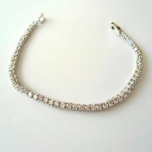 yzC^A@uXbg@ejXuXbgVo[J[bracciale tennis uomo donna colore argento con zirconi bianchi 18,7 cm 181 m