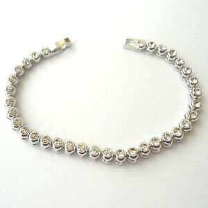 yzC^A@uXbg@ejXuXbgVo[zCgbracciale tennis uomo donna colore argento con zirconi bianchi 18,5 cm 128 a