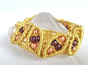 yzC^A@uXbg@m[hTer[YuXbgAeB[NS[h[vfatto a mano dedicarmi al macram nodo oro antico finta perla corda in raso perline braccialett