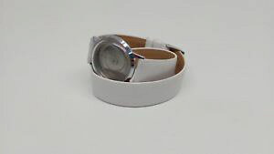 �y���������z�C�^���A���@�u���X���b�g�@�u���X���b�g�_�u���c�A�[�f�u����bracelet montre modle double tour de 6mm 18mm en cuir de veau blanc